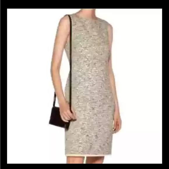 Theory Betty 2R Comprised Tweed Boucle Sheath Dress Sz 0 Blue - Picture 2 of 11